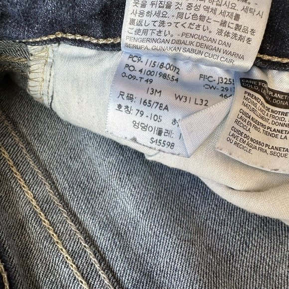 Levi 518 Jeans Womens 31x31 Superlow Bootcut Blue Dark Wash Denim Mid Rise - Picture 5 of 15